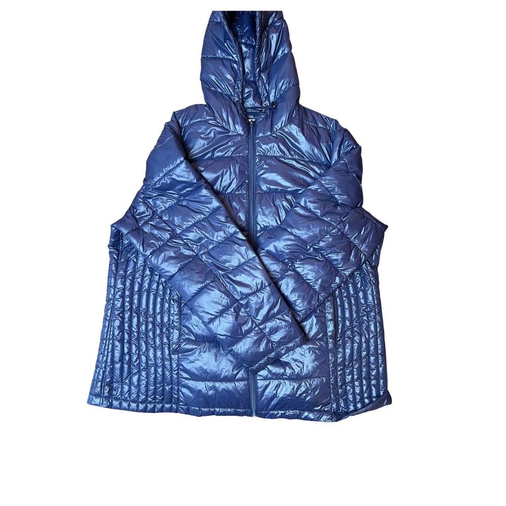 Columbia Sportswear Company Blue Hooded Puffer Jacket Women's Size 18/20